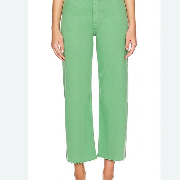 PISTOLA Penny Crop Wide Leg In Green Casual Cotton Sz 27 Pockets Travel Easycare - Picture 2 of 12